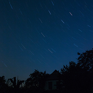 The sky at night with long shutter speed