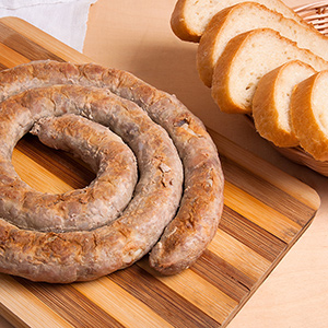 Baked traditional homemade sausage