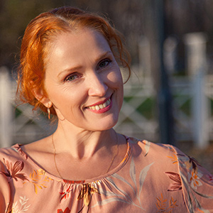 Woman in the autumn park