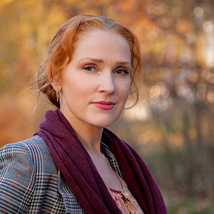 Woman in the autumn park